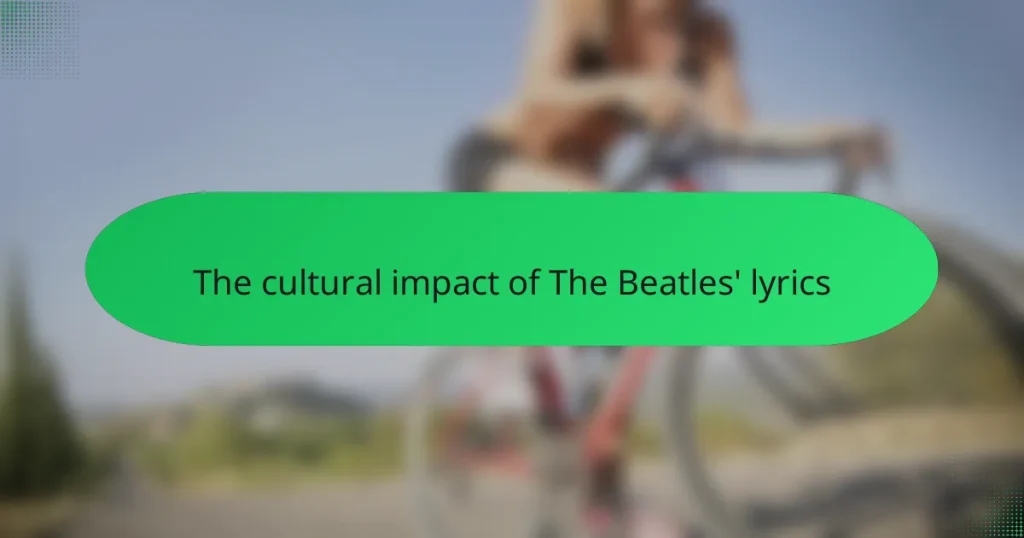 The cultural impact of The Beatles’ lyrics