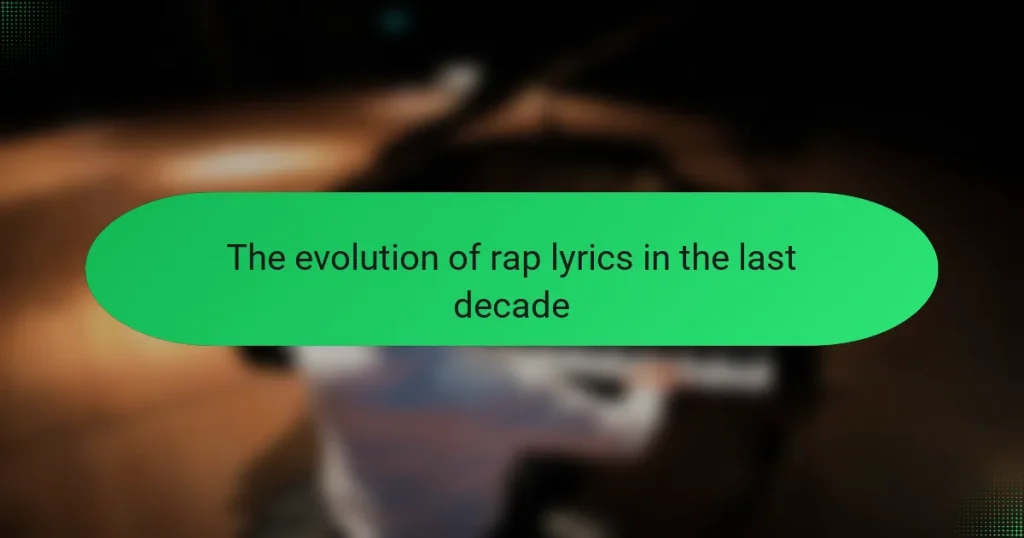 The evolution of rap lyrics in the last decade