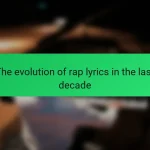 The evolution of rap lyrics in the last decade