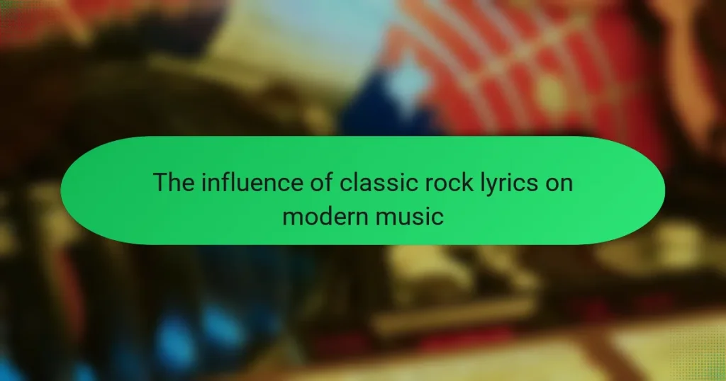 The influence of classic rock lyrics on modern music