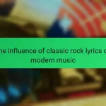 The influence of classic rock lyrics on modern music