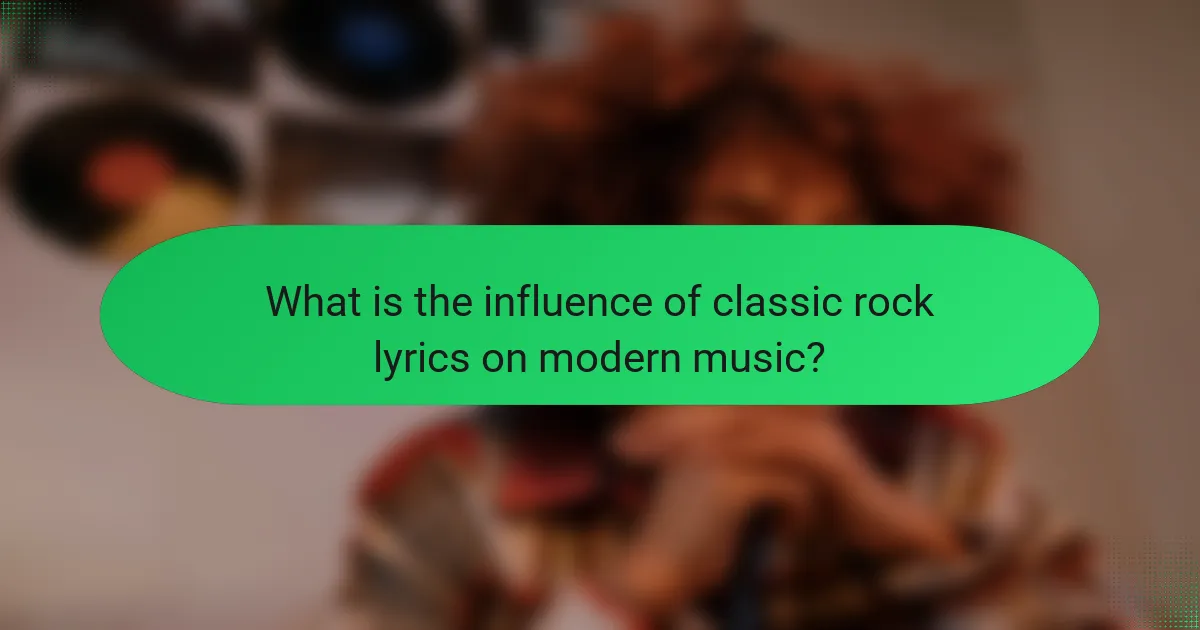 What is the influence of classic rock lyrics on modern music?