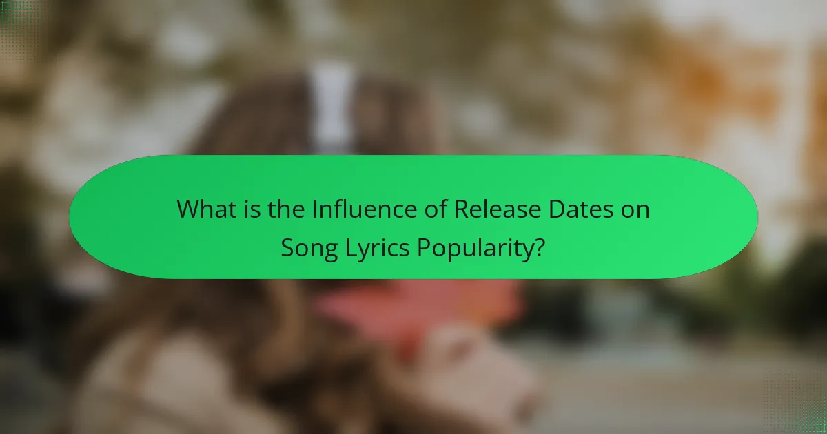 What is the Influence of Release Dates on Song Lyrics Popularity?